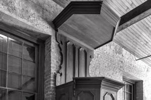 Original sounding board with later remodeling of the pulpit; 173